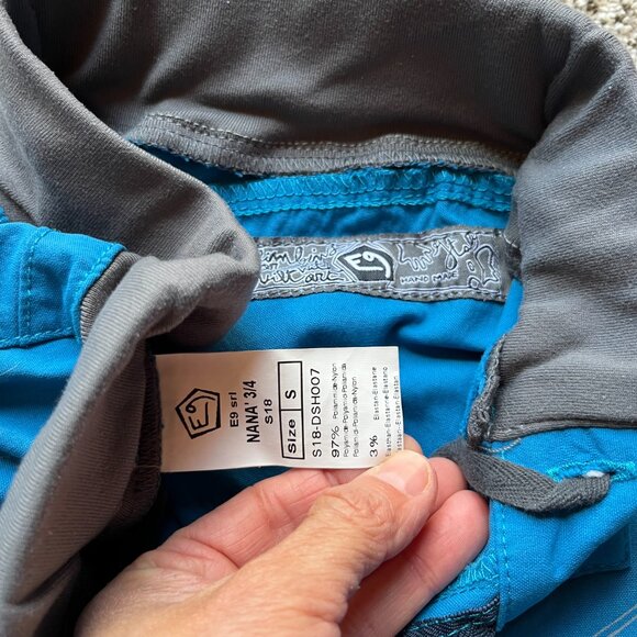 E9 N-Ondra St 3/4 Nana outdoor climbing pant, blue grey - Picture 6 of 6